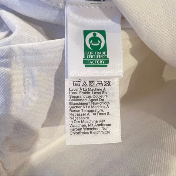 J.CREW New Classic Denim Jacket White Button Front Pockets Cropped Size XL NEW - Picture 6 of 7